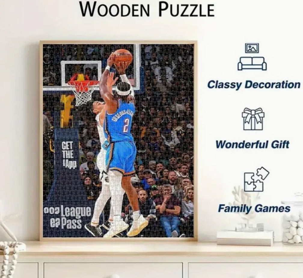 Puzzel of 1000 pieces of Shai Gilgeous-Alexander of OKC